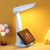 Lampade da tavolo Small Duck Folding Desk Lampada decorativa Cartoon Creative Reading USB Carica carina Porta del telefono cellulare Compleanno