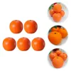 Decoratieve bloemen 5 pc's oranje model levense decoraties fruit peuter speelgoed plastic spelen sinaasappels rekwisieten gesimuleerde modellen nep