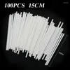 Baking Moulds 100Pcs Plastic Lollipop Cake Chocolate Stick Safe White DIY Sugar Candy Lollypop Tools Accessories Mold