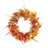 Fleurs décoratives Wildflower Wreath Fashion Elegant Ornement 15,7 pouces Simple suspendu artificiel pour la porte d'entrée Porche Festival Patio de mariage