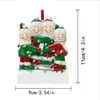 Ornamentos personalizados resina familiar de Natal decorações de árvores FY5834 1106