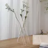 Vaser 3 Teströr Transparent blommor arrangemang Växtbehållare för blommor Nyhet Housewarming vardagsrum med eldstad