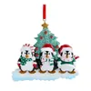 Harts Hem Personlig prydnad Penguin Family Xmas Tree Decoration Julrum Dekor 828