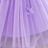 Robes de fille en bas âge pour filles robes de fête princesse soirée 3d fleur de fleur de mariage tutu robe de bal arc 1er anniversaire bal d'été 1 à 4 ans