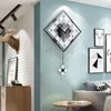 Wall Clocks Glass Large Square Pendulum Clock Easy To Read Multiple Functions Durable Construction Accurate
