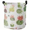 Bolsas de lavanderia verão Tropical Palm Leaf Aquarela Dobrável Cesto Dirty Basket's Toy Organizador de armazenamento à prova d'água