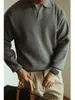 Męskie swetry Polo Yuxian wypoczynek Pullover V-dółka