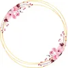 Party Decoration Allenjoy Pink Flower Chinese Style Round Circle Backdrop Covers Wedding Birthday Background Pocall Pobooth Decor Banner