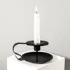 Candle Holders 2Pcs TeaCup Retro Holder Base Container Dinner Table Handheld Craft Banquet Party Iron Mini Wedding