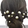Kopfbedeckungen 18 PCs Europäische Hochzeits Perlenhaarstifte Brautzubehör für Brautbrautjungfern Frauen 240c