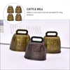 Party Supplies 4 PCS Metal Cow Bell Iron Tinkle Bells Anti-Lost the Ringer Collar pour l'agriculture du bétail Pâtule Mère Gol