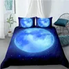 Ensembles de literie 3d Couvre-Housse de couette et oreiller Shams Twin Twin Single Double Taille Colorful Sky Custom