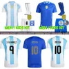 24 25 Argentina a 3 stelle maglie da calcio a casa Fan commorativi 2026 qualificatori Messis dybala di Maria Martinez de Paul Maradona Camisetas Kit Kit Men America Cup