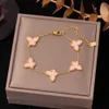 Collier de créateur Vanca Luxury Gold Chain Beau bracelet Butterfly Femelle Small Crowd Design and Bracelet Simple and Polylele H
