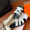 Mens Gladiator Woman Designer Sandal Slipper Slip Flip Flops Cuir Orange Shoe Summer Fashion Casual Sandale Sliders Luxurys Flat Talon Mule Beach Sandales H67