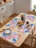 TABLEAU MATS ABSTRAIT PEINTURE D'HUILE DE FLORIE ART BLUE ET ROSE CAFE