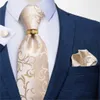 Neck Tie Set Designer Mens Necktie Striped Floral Paisley Silk Tie Pocket Square Cufflinks Neck Tie Ring Set Suit Wedding Business