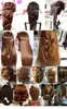 Mannequin Heads Brown Hair Head Dolls for Braiders Synthetic Body Painted Female Styling Training Q240510