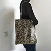 Shoulder Bags High Quality Design Girls Shopping School Books Trip Bag Fashionable Leopard Pattern Ladies Canvas Bolsa Tela