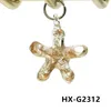 Figurines décoratives 2pcs mini-mer étoile charme mignon en verre étoile de mer pendent mollusques ornements pour femmes bricolages de bijoux de bijoux