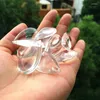 Figuras decorativas Preço de atacado 100pcs/lote 38 21mm de vidro transparente gotas de água lisa