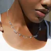 Colliers pendants Minar Luxury Shinning CZ Cumbic Zirconia Colliers de perles de glace pour femmes