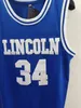 Basketball Jerseys NCAA Movie Lincoln 34 Jesus Shuttlesworth Jersey College Vintage Pullover jerseys all stitched black