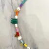 Zomer Boheemse kleurrijke zaad kralen Korte ketting vrouwen meisje natuurlijke parel kraag meerdere hangerse decoratieve sieraden cadeau 240428