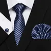 Neckkrawatte Set Herren Binde Bine Black Massive Palid Seide Klassische Krawatte+Hanky+Manschettenknöpfe für Männer Business und Hochzeitsfeier 145*7,5 cm