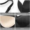 Tenue de yoga Femmes sexy lingerie BRAS BRAS BRAS INvisible sous-vêtements Deep V Low Cut Push Up Bra Intime Female Breatte Bralette mince