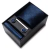 Set di cravatta per collo Mix Colors 2023 Nuovo stile Regalo per matrimonio Tieta tasca quadrati set Necktie Box Men Black Solid Accessori Fit Business Business