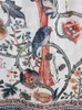 Повседневные платья Женщины силуэт рукавиц Midi платье ретро-цветочное и припечатное припечаток птиц.