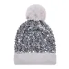 Plus paillettes invernali a maglia invernale Veet per Women Beanie Hat UNISEX Elastico elastico Capo hip hop salotto cofano largo 920 920