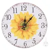 Wall Clocks 30cm Elegant Style Sunflower Pattern Hanging Clock For Home Office Living Room Decoration