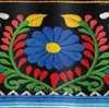 Rideaux de douche rayures de style espagnol mexicain au sud-ouest du Mexique fleurs affiche imprimé collof de polyester durable