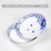 Plates Jingdezhen Ceramic 6 Inch/ 8/10 Inch Bone China Tableware Ish Rice Dishes Blue And White Porcelain Household Dinner Plate
