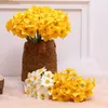 Decorative Flowers Artificial Daffodil 16 Inch Narcissus Spring Flower Fake Silk Arrangement For Home Wedding Decor