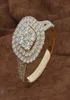 14K Gold Rose 2 Carats Ring Diamond For Women Square Bizuteria Gemstone Silver 925 Jóias Baneira Moissanite Rings Para Caixa Feminina B8908434
