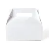 Wegwerp servies 10 stks/set Foldable Cake Sandwich Baking Packaging Boxes For Wedding Birthday Party Handhaste Takeaway Karft Paper Box