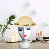 Mannequin Heads Wig Display Stand Professional 29cm Makeup Human Model Female Wig Head Hat Halsband Hårklipp Glasögon Q240510