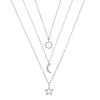 Colliers pendants Collier en acier inoxydable pour créatif Good Friends Sun Moon Star Clavicle Ne Drop