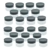 Aufbewahrung Flaschen 50pcs Großhandel 50 g weiße Plastikkosmetikcremes Jar Schwarz Deckelfüllflasche leeres Make -up kleiner Kapazität