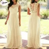 Casual Dresses PULABO Vintage Lace Patchwork Long Dress S-5XL Wedding Bridesmaid Party Maxi Robe Femme Vestidos Pink Female