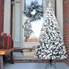 Decorative Flowers 6FT PVC Flocking Christmas Tree 750 Branches Spread Out Naturally