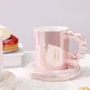 Tasses nordiques filles luxe étoiles en céramique colorée gère la tasse de café coloré macaron mignon et tasses