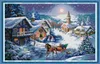 Dusk in the Snow Home Home Cross Stitch Kit Kit Cross Made Stitch Emelcodery Kits Наборы с подсчетом печати на холсте DMC 14CT 11CT4498208