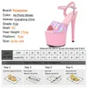 Womens summer shoes with high heels sexy 17CM/7-inch platform sandals pole dance fetishism sexual strippers luxurious laser colors 240426