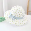 Wide Brim Hats Toddler Sun Baby Hat Kids Printing Fruit Pattern Baseball Caps Bow Decoration Cute Large Eaves Sunshade Cap Outdoor