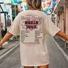 Men's T-Shirts Jesus World Tour Fashion T-shirt Funny Christian T-shirt Womens Super Large Cute Bible Verse Ts Neutral Faith Top Gift T240510