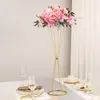 Décoration de fête 1pcs Gold Metal Wedding Flower Stand Vases Fases Birthday Centroce Rack Dinner Table Table DÉCORATIONS